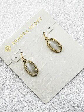 Kendra Scott Gray Cat Eye Earrings